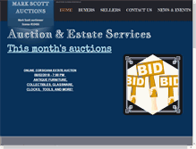 Tablet Screenshot of markscottauctions.com